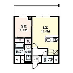 フレア丸の内 1LDKの間取図画像