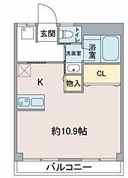 藤田ビル 1Kの間取図画像