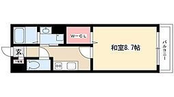 ドルフしらかね 1Kの間取図画像