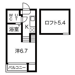 Linoholomua壱番館 1Kの間取図画像