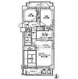 イトーピア千代田マンション 3LDKの間取図画像