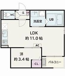 Jack sambanIV 1LDKの間取図画像