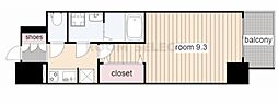 S-RESIDENCE鶴舞2 1Kの間取図画像
