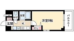 ファミール今池 1Kの間取図画像