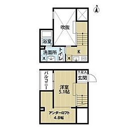 タウリス ワンルームの間取図画像