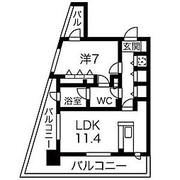 VARIE東別院 1LDKの間取図画像