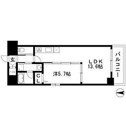 ラヴィータ泉 1LDKの間取図画像