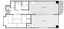 クレールモリ2 2LDKの間取図画像