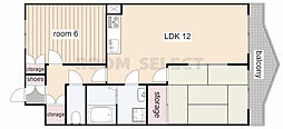 プレステイジ清水 2LDKの間取図画像