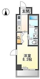 グランシャリオ波寄 1Kの間取図画像