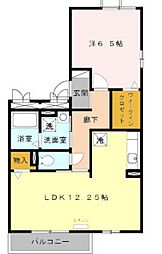 カーサフェリーチェ2 1LDKの間取図画像