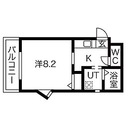 DWELLGOKENYA 1Kの間取図画像
