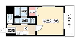 イースタンヒルズ一社 1Kの間取図画像