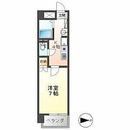 エトワール大島 1Kの間取図画像