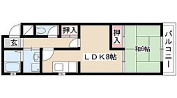 リバーサイドヒル 1LDKの間取図画像