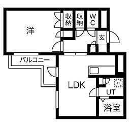レオパレスRX新瑞橋 1LDKの間取図画像