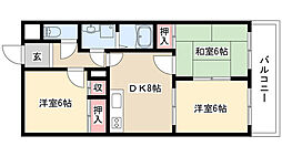 ラピュタ 3DKの間取図画像