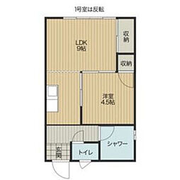 カーサバレンシア 1LDKの間取図画像