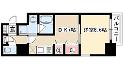 レジディア高岳 1DKの間取図画像