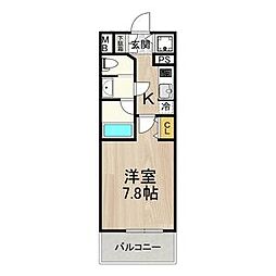 プライムアーバン泉 1Kの間取図画像
