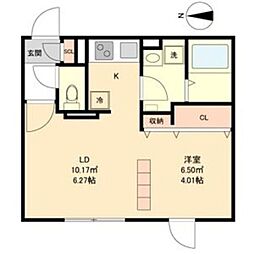 Branche覚王山2 ワンルームの間取図画像
