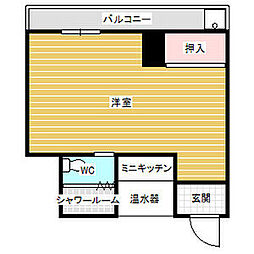 ニッシンセントラルレジデンス ワンルームの間取図画像