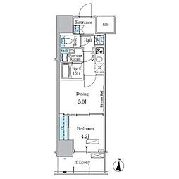 PARKAXIS名古屋山王一丁目 1DKの間取図画像