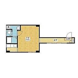 第71プロスパービル 1Kの間取図画像