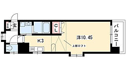 グリム覚王山 1DKの間取図画像
