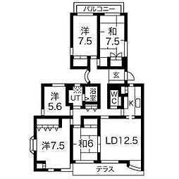 シティーアーク表山 5LDKの間取図画像