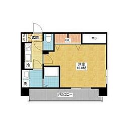 プレサンスTHE栄 1Kの間取図画像