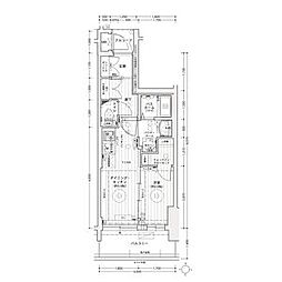 エステムコート名古屋ライブゲート 1DKの間取図画像