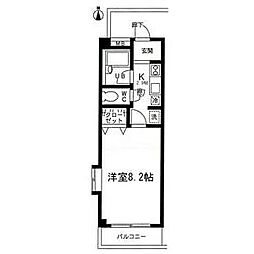 サンセール塩釜 1Kの間取図画像