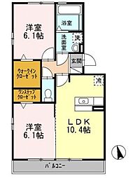 カルペ・ディエム 2LDKの間取図画像