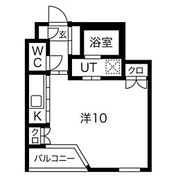 SPACECUBEHONJIN 1Kの間取図画像