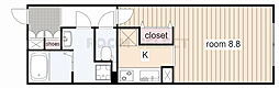 ルミナスパレス千代田 1Kの間取図画像