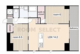 Arcus金山 2LDKの間取図画像