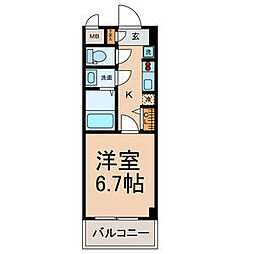 Stella 1Kの間取図画像