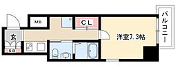 ライブコート千種 1Kの間取図画像