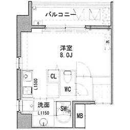 REGAROKANAYAMASta. 1Kの間取図画像