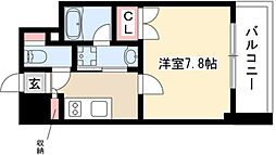 RESIDENCEKANAYAMASQUARE 1Kの間取図画像