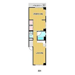エミービル 1LDKの間取図画像