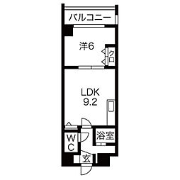 名古屋市中区新栄1丁目マンション 1LDKの間取図画像