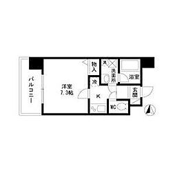 エコロジー栄レジデンス 1Kの間取図画像
