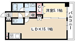 REGALO覚王山 1LDKの間取図画像