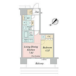NAGOYAtheTOWER 1DKの間取図画像