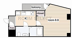 エステムプラザ名古屋・栄プレミアム 1Kの間取図画像