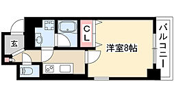ア・レーズ 1Kの間取図画像