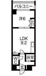 名古屋市中区新栄1丁目マンション 1LDKの間取図画像