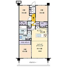 オープンスクエア南栗橋 3LDKの間取図画像